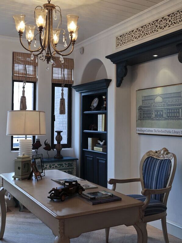 家裝效果圖－地中海書房裝修設計圖片2.jpg