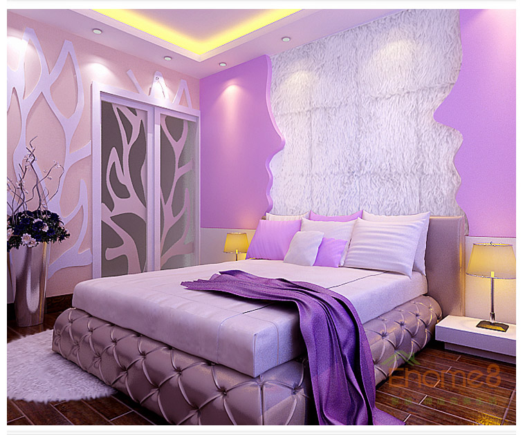 主臥粉色浪漫裝修效果圖2