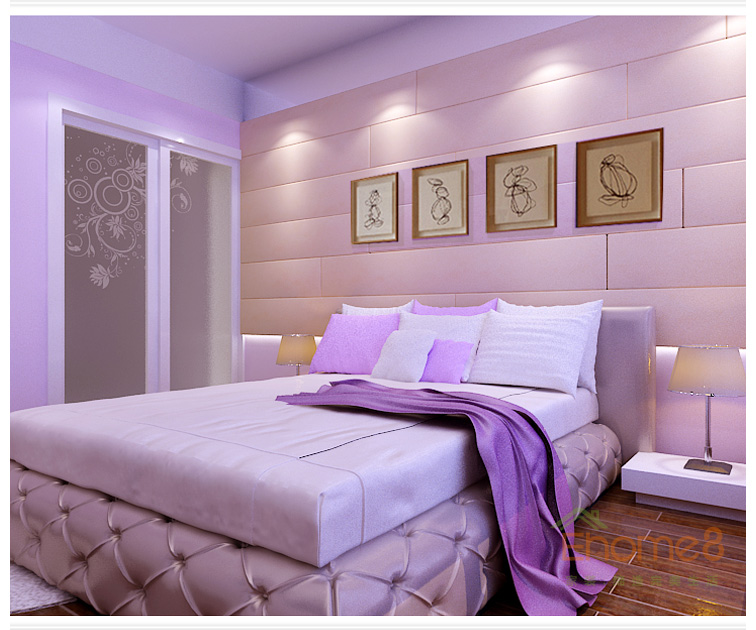 主臥紫色浪漫裝修效果圖2