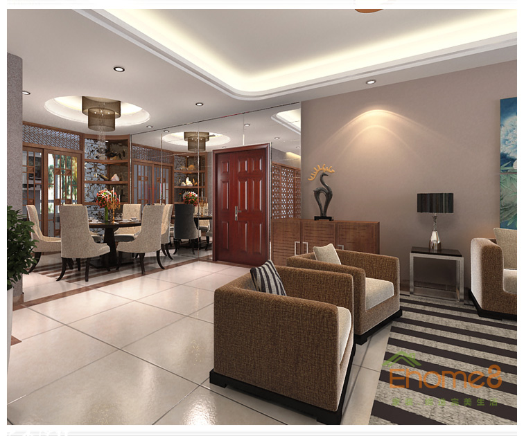 大美天第客廳餐桌燈裝修效果圖