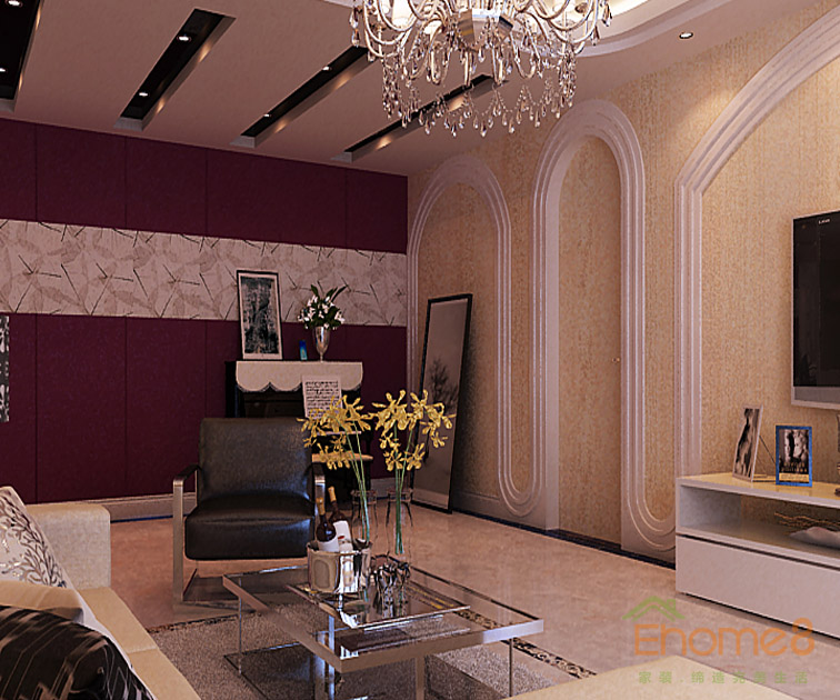 淡黃色調客廳一角裝修效果圖1