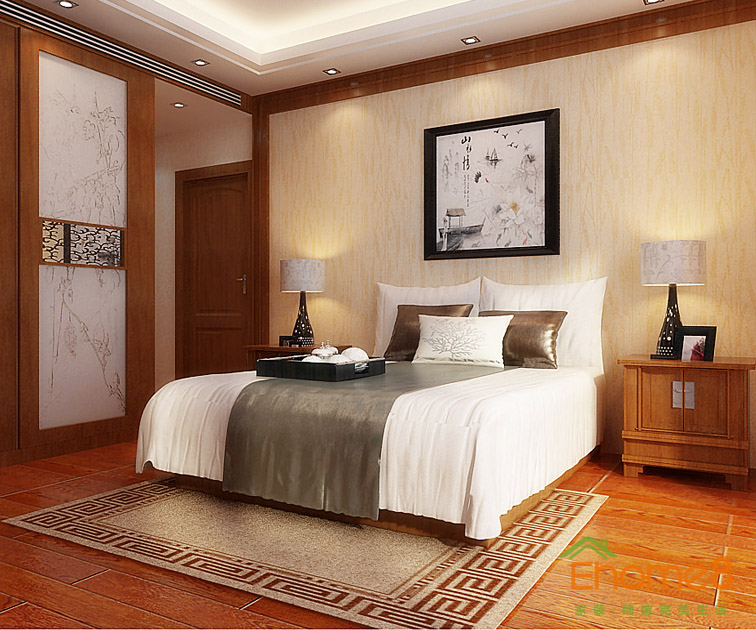 東岸花園書香韻味臥室裝修效果圖