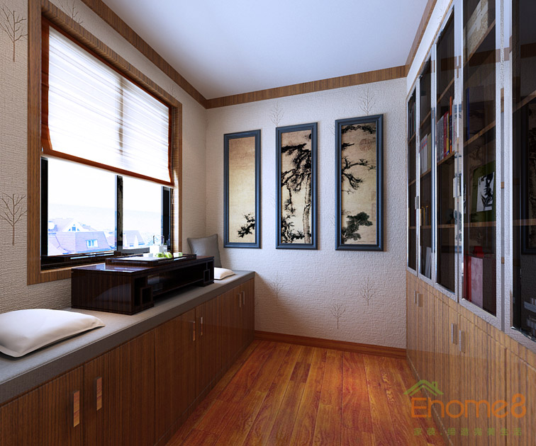 中式小書房裝修效果圖