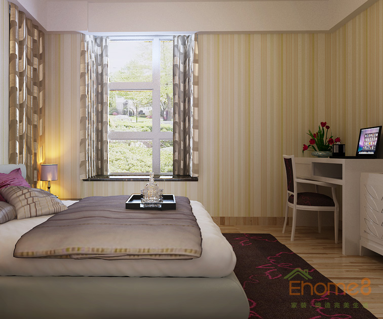 東城印象兩房一廳現代風格臥室效果圖