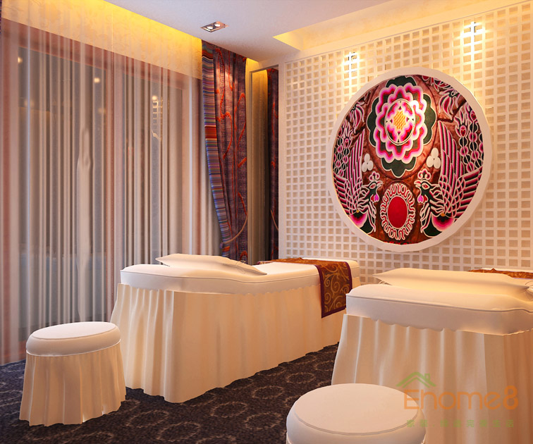 田園風(fēng)金秀華東大酒店歐式溫馨按摩房裝修效果圖1