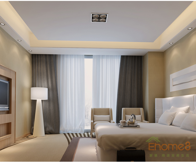 田園風金秀華東大酒店歐式客房裝修效果圖1