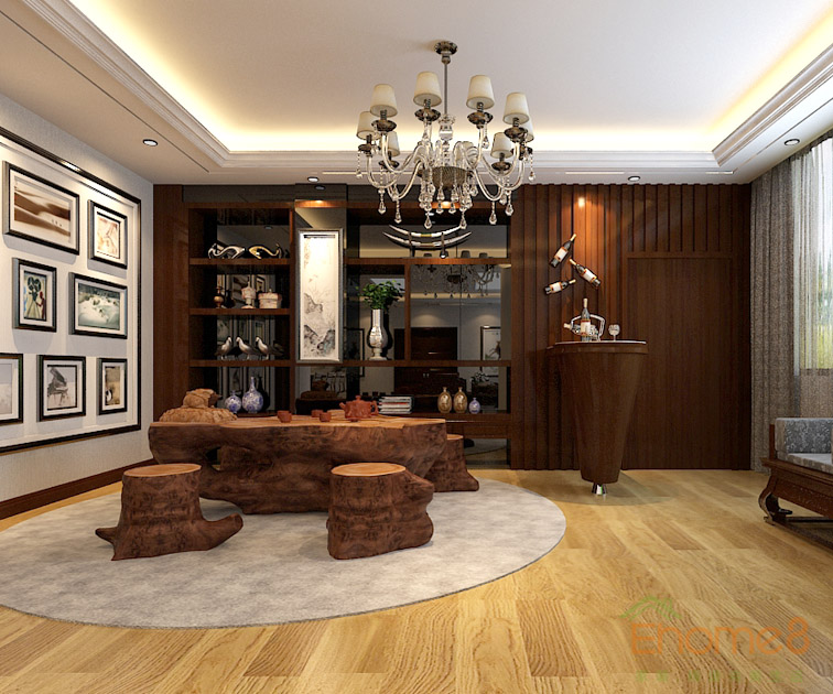 歐式豪華端重辦公室茶座裝修效果圖12345