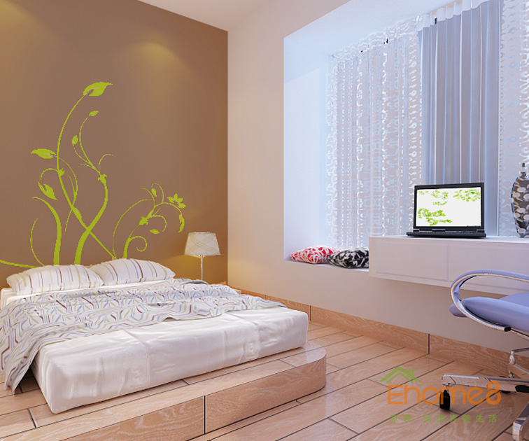 65㎡兩房一廳現代簡約風格臥室裝修效果圖1