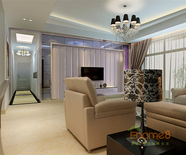 72㎡兩房一廳現(xiàn)代風(fēng)格入戶通道裝修效果圖632