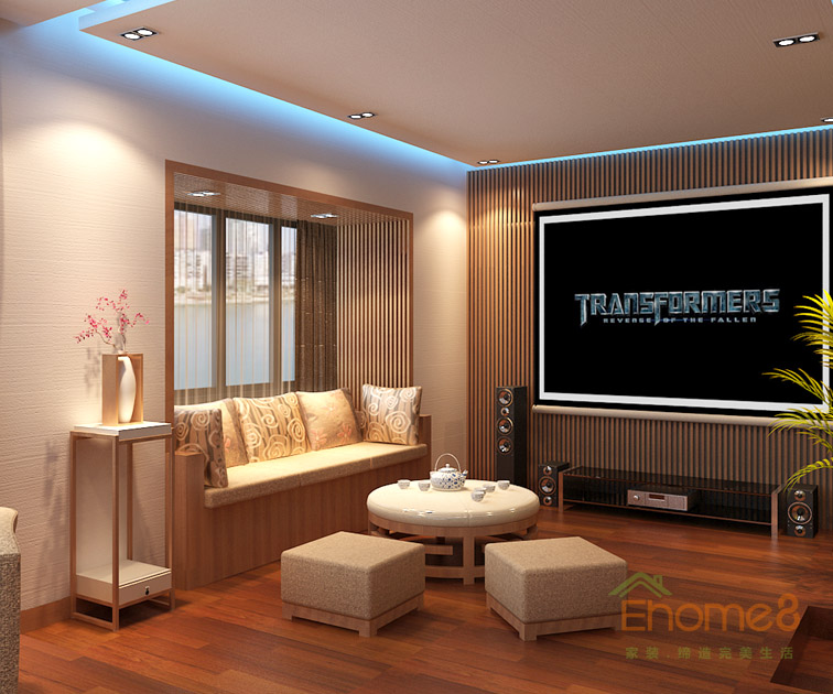 179㎡復(fù)式中式簡(jiǎn)約風(fēng)格影音室裝修效果圖