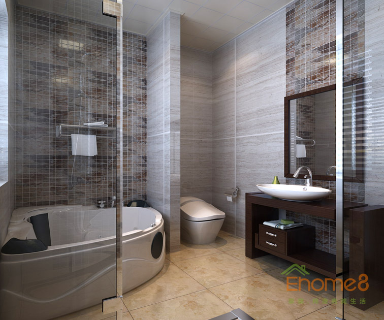 179㎡復(fù)式中式簡(jiǎn)約風(fēng)格浴室裝修效果圖