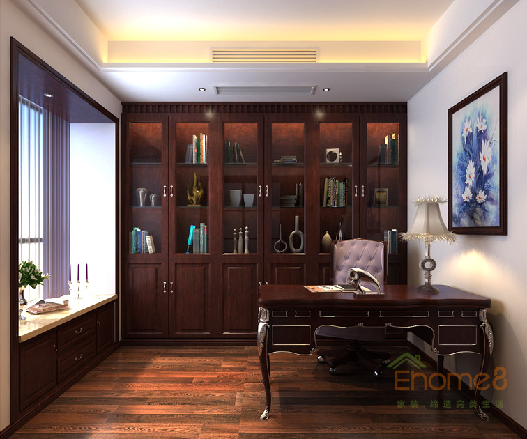 158㎡四房兩廳法式風格書房裝修效果圖496.jpg