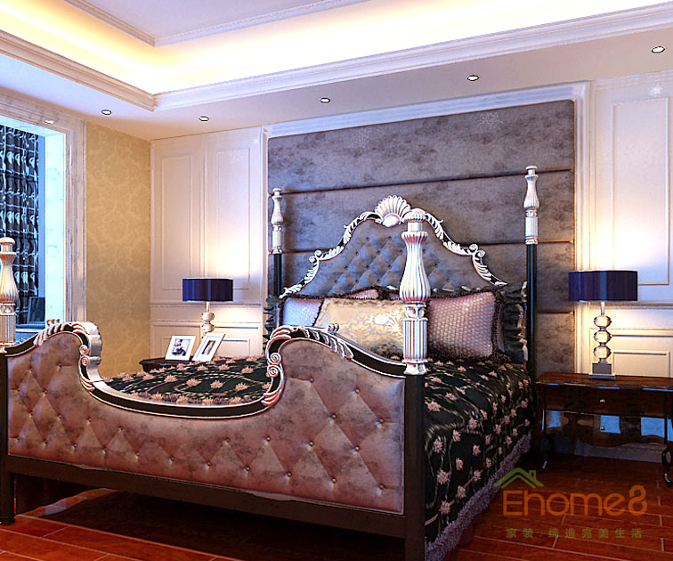 165㎡躍層歐式風格主人房裝修效果圖